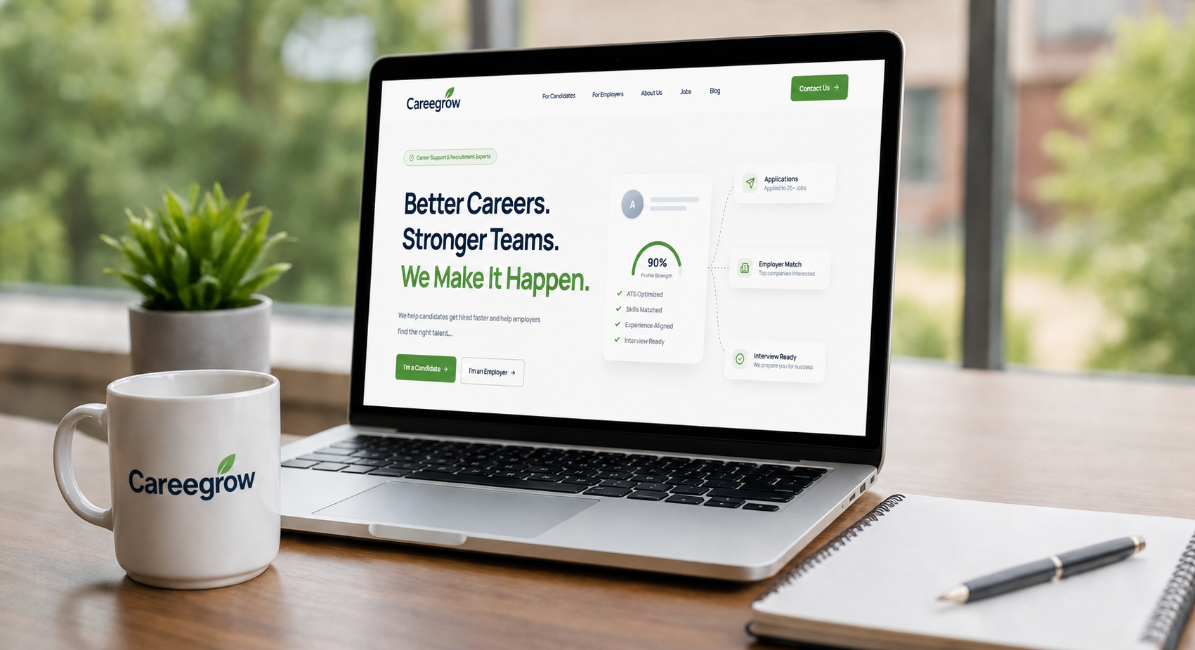 Careegrow Blog insights on laptop